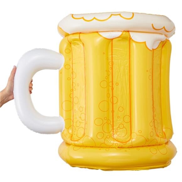 Inflatable Beer Shaped Cooler for Party Supplies, Summer BBQ (23 In) - Picture 5 of 5